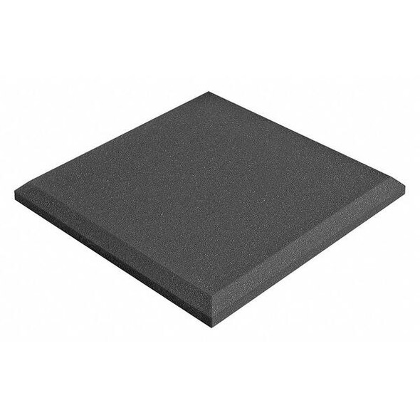 Acoustic Panel, 0.95 NRC, Foam, 12 in W, 12 in L, 2 in Thick, Gray, 14 PK