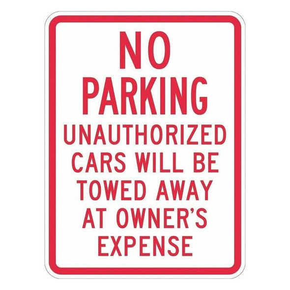 Lyle Tow Zone No Parking Sign,18" x 12, T1-1047-DG_12x18 T1-1047-DG_12x18