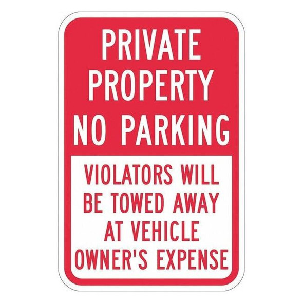 Lyle Private Property No Parking Sign,18"x12, T1-1091-DG_12x18 T1-1091-DG_12x18