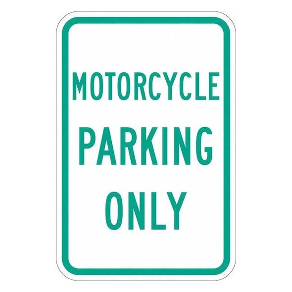 Lyle Motorcycle Parking Sign,18" x 12, T1-1037-DG_12x18 T1-1037-DG_12x18