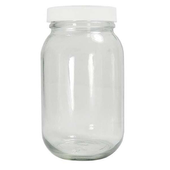 Qorpak Bottle,Wide,8 Oz,Standard,Glass,PK24 GLC-01778