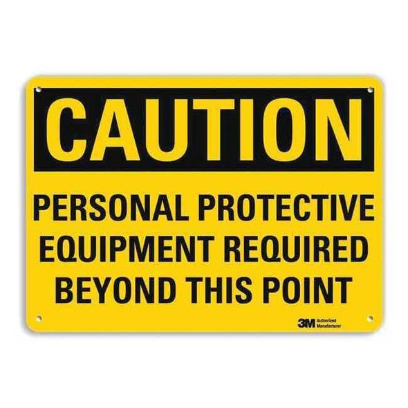 Lyle Caution Sign,14" W,10" H,0.040" Thick, U4-1589-NA_14x10 U4-1589-NA_14x10