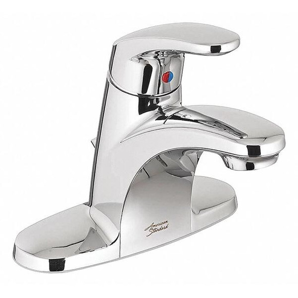 Manual Mid Arc Bathroom Faucet, 4" Mount, Chrome 3 Hole
