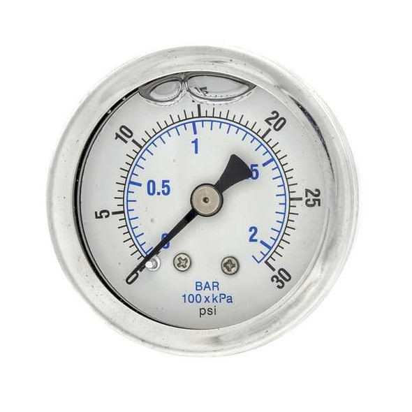 Pic Gauges Pressure Gauge,1/8 in. NPT,1-1/2 in. 202L-158C