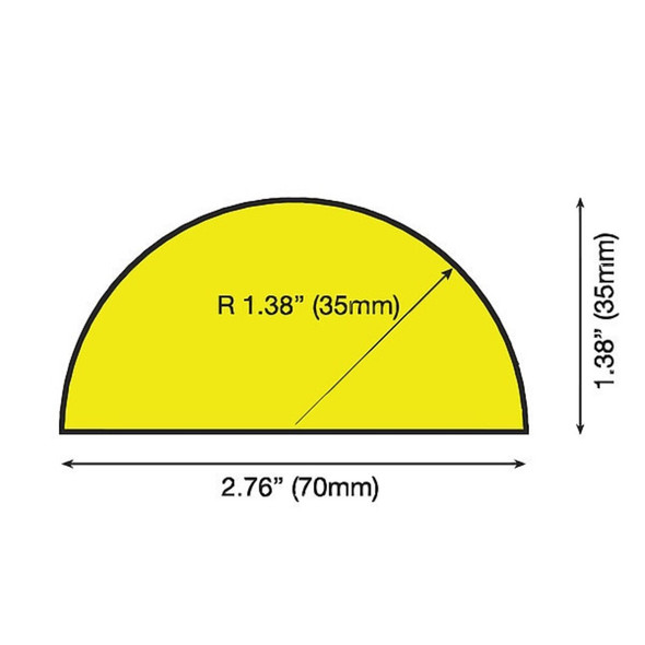 Knuffi Surface Guard,Dome,Reflective Bk-Yl 60-6883