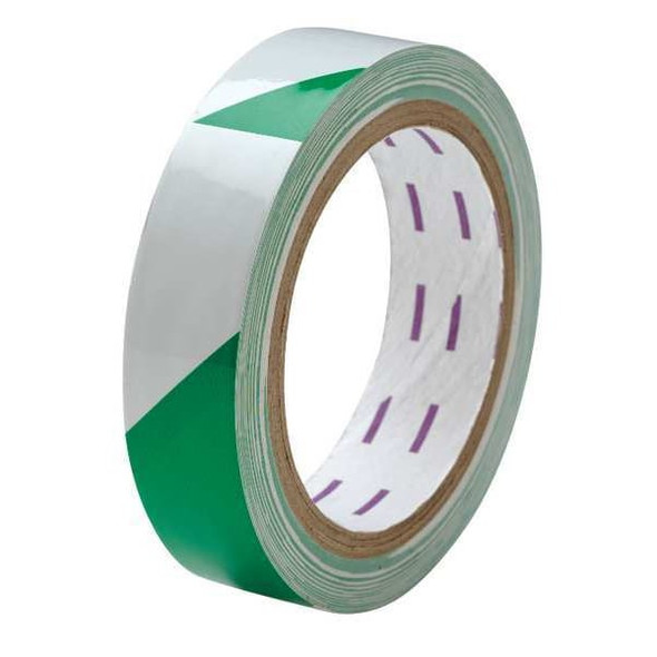 Manufacturer Varies Floor Marking Tape, vinyl, No Legend, Red, White, 1 in W., 5 mil Thickness 9NM08