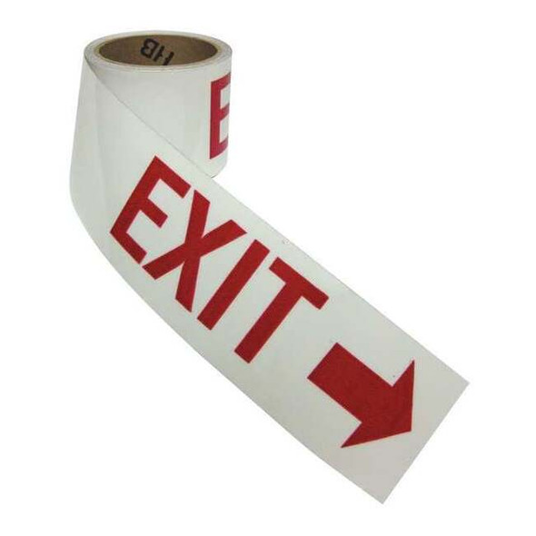 Floor Marking Tape, Message, Green, 3 in W., 10 mil Thickness