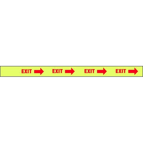 Floor Marking Tape, Message, Green, 3 in W., 10 mil Thickness  3TZT1