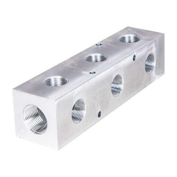 Pneumadyne Manifold,90 deg.,6 Outlets,7-1/2" L M40-500-3-90