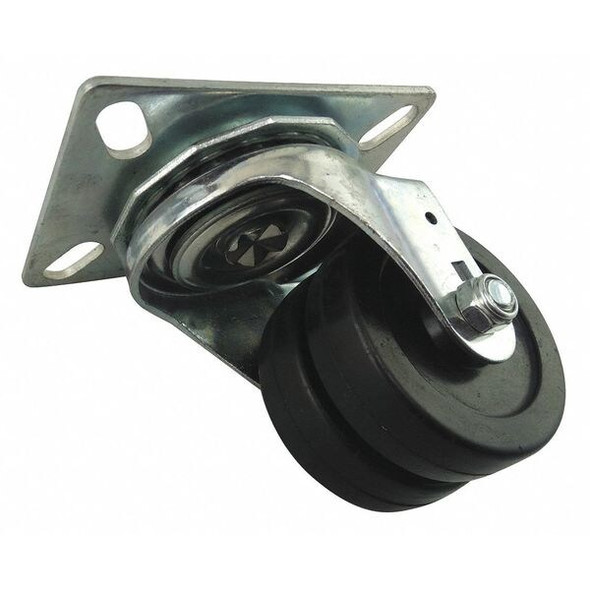 Manufacturer Varies Dual Wheel Swivel Caster,Rubber,3 in,350 lb 26Y510
