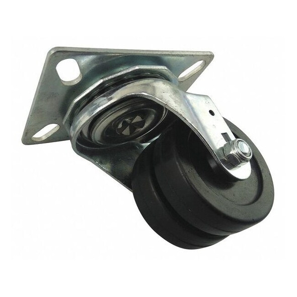 Manufacturer Varies Dual Wheel Swivel Caster,Rubber,3 in,350 lb 26Y510