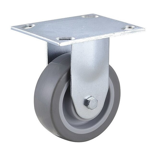 Manufacturer Varies Rigid NSF-Listed Plate Caster,TPR,4 in.,275 lb. 33H908