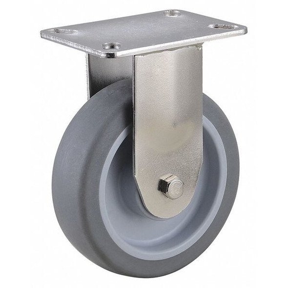 Manufacturer Varies Rigid NSF-Listed Plate Caster,TPR,5 in.,300 lb. 33H933
