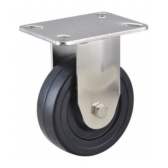 Manufacturer Varies Rigid NSF-Listed Plate Caster,Rubber,4 in., 200 lb. 33H920