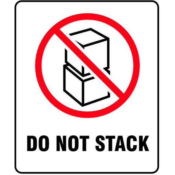 Manufacturer Varies 3" x 4" White Shipping Labels, Do Not Stack, Pk100 3WRX8