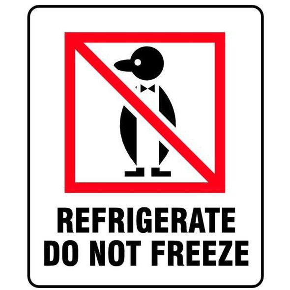 3" x 4" White Shipping Labels, Refrigerate Do Not Freeze, Pk500