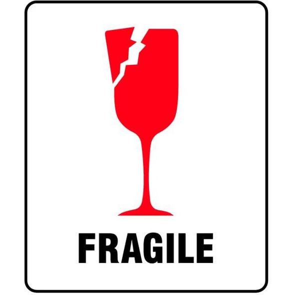 Manufacturer Varies 3" x 4" White Shipping Labels, Fragile, Pk500 3WRW8