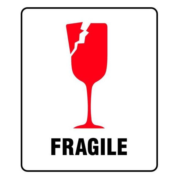 Manufacturer Varies 3" x 4" White Shipping Labels, Fragile, Pk500 3WRW8