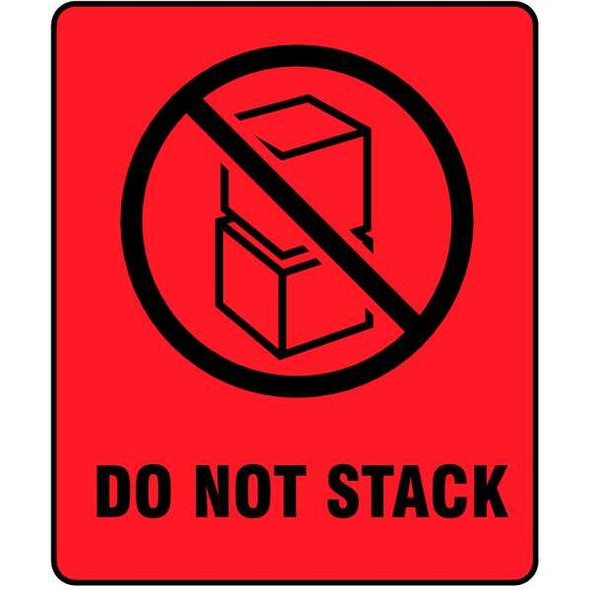 Manufacturer Varies 3" x 4" Red Shipping Labels, Do Not Stack, Pk500 3WRZ1