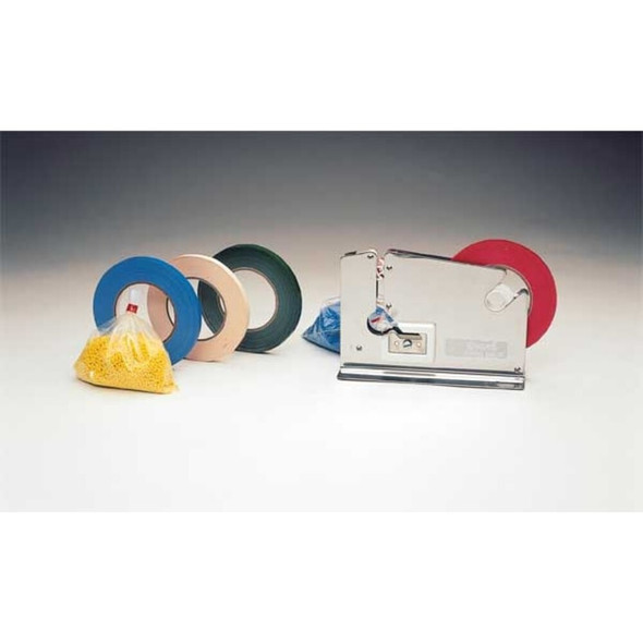 Bag Sealing Tape, 2.4 mil Thick, 0.4 in W x 180 yd L, 3 in Core Dia., Blue  8TUF0