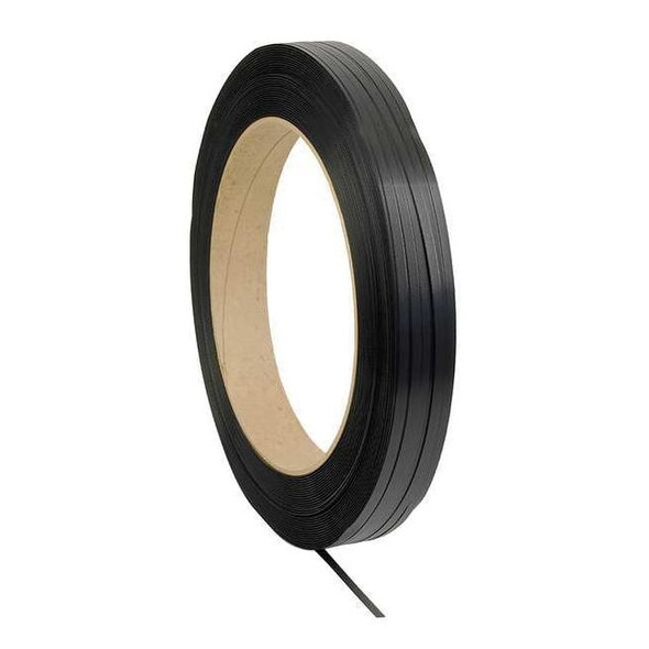 Plastic Strapping, 5/8 in W, 0.033 in Thick, 2,200 ft L, 1,000 lb Break, Hand
