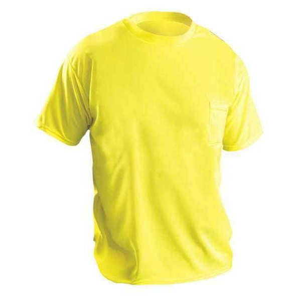 Short Sleeve Hi-Vis Unisex T-Shirt, Polyester, Yellow, 2XL