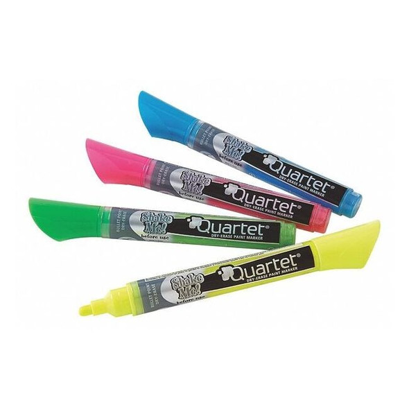 Quartet Dry Erase Marker, Bullet Tip, Assorted Colors, PK4 Low Odor 79551-A