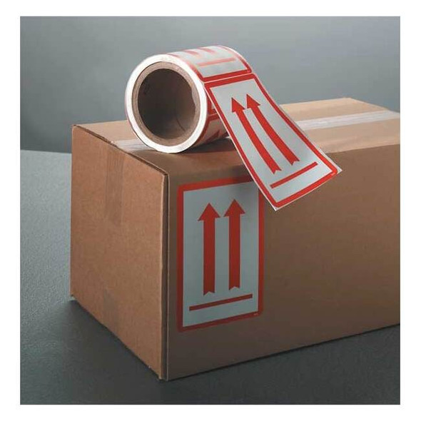 4" x 6" White Shipping Labels, Arrows (This Side Up), Pk500