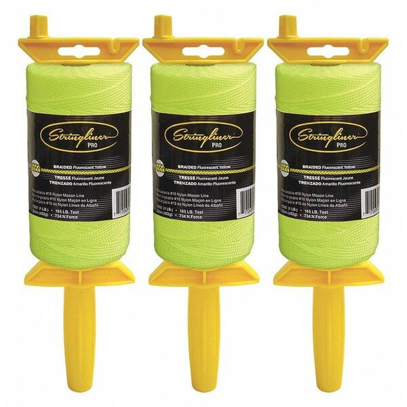 Stringliner Masons Line Reel,Braided,1000 ft. L,PK3 25765