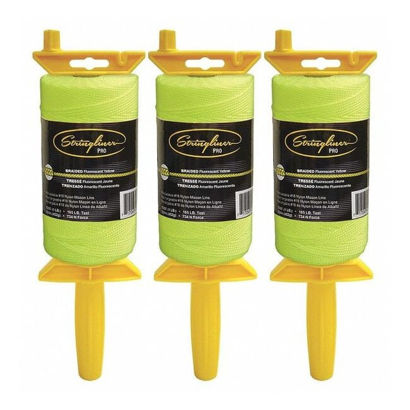 Stringliner Masons Line Reel,Braided,1000 ft. L,PK3 25765