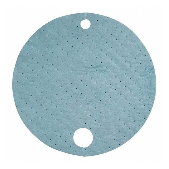 Spilltech Sorbent Pad, 8 gal, 22 in Dia., Oil, Blue, Polypropylene BTOP