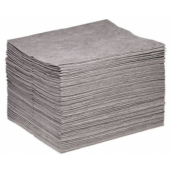 Spilltech Sorbent Pad, 22 gal, 15 in x 18 in, Universal, Gray, 100 PK GP-H