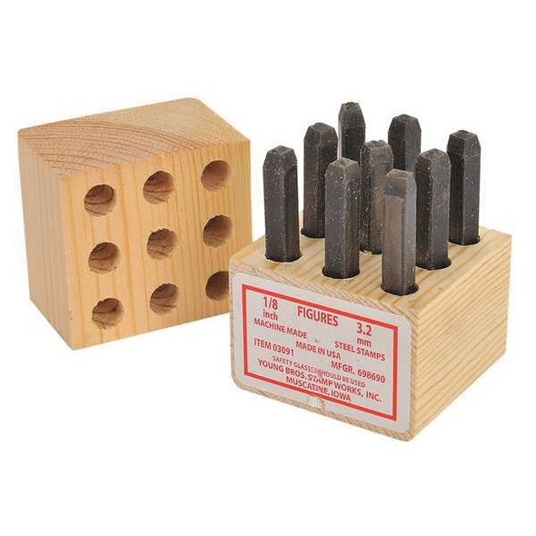Manufacturer Varies Hand Stamp Kit, Number Set 3XDF6