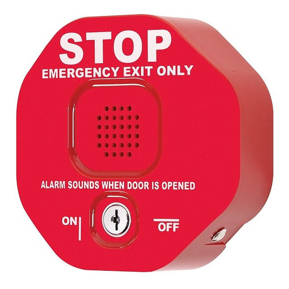 Safety Technology International Exit Door Alarm,Red,Polycarbonate,100 dB 3JYW2