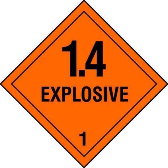 Manufacturer Varies DOT Label,4 In. H,Black-Red,White,PK100 9WY51