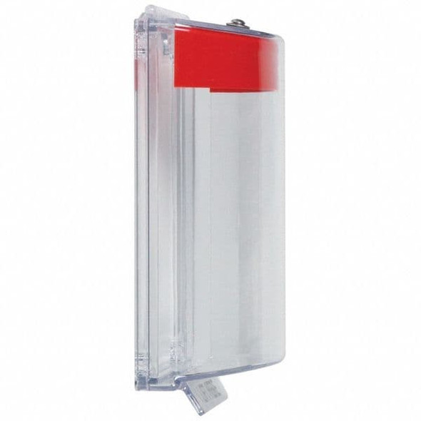 Pull Station Cover w/Horn, Polycarbonate, Flush Mount, 5 1/2 in W x 8 1/8 in H x 2 5/8 in D, Red