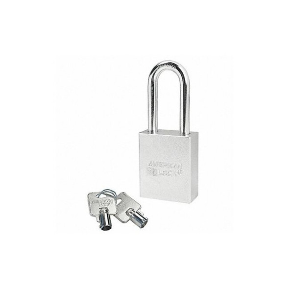American Lock Keyed Padlock, 3/4 in,Rectangle,Silver A7201 American Lock Keyed Padlock, 3/4 in,Rectangle,Silver A7201