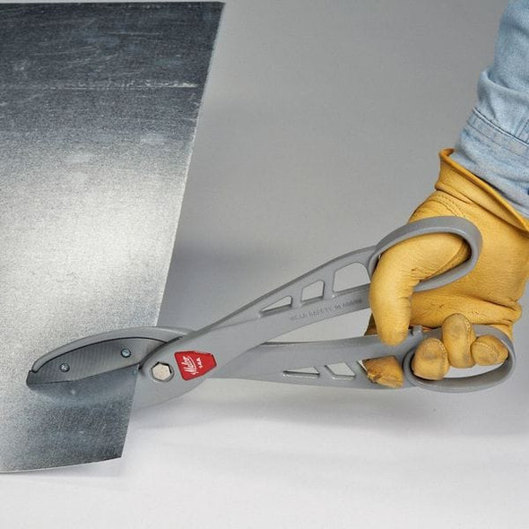 Malco Tinners Snip, Straight, 14 in, Aluminum Frame, Steel Inset Blades M14A