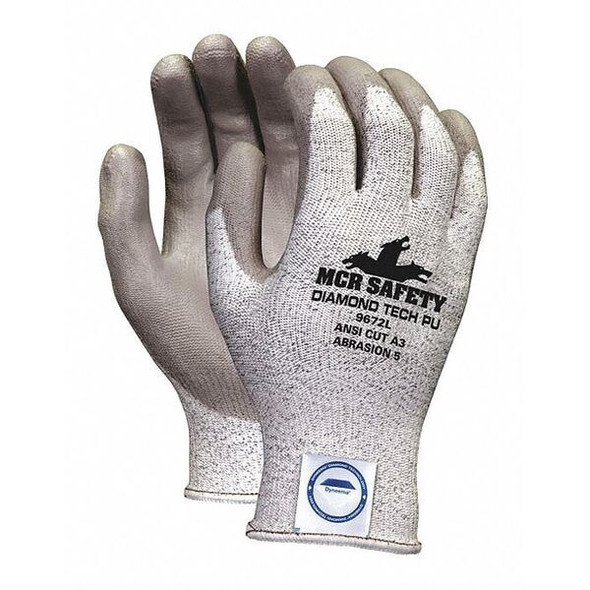 Cut-Resistant Coated Gloves, Cut Level A3 ,Dipped ,Polyurethane ,Smooth ,S 1 PR