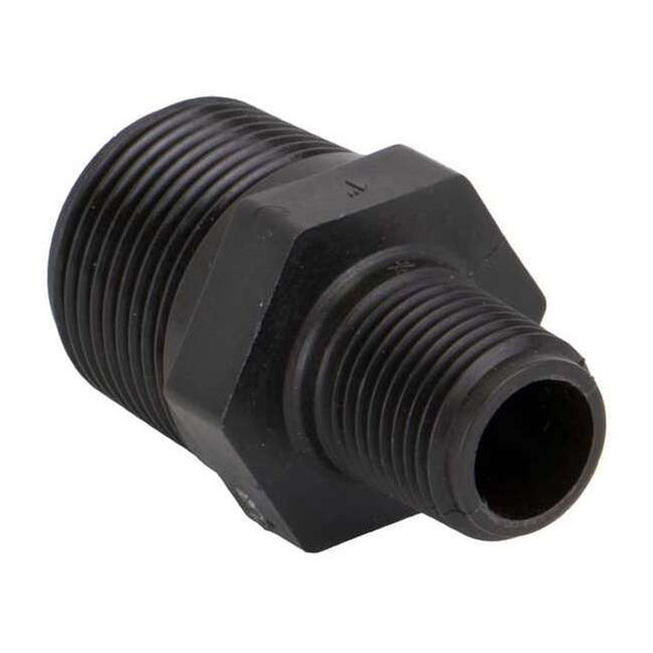 Reducing Nipple, Polypropylene, 1" x 1/2", Schedule 80, 300 psi Max Pressure