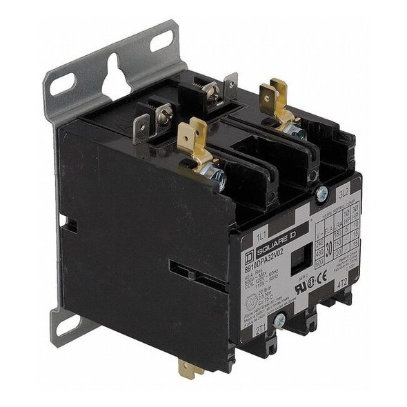 Definite Purpose Magnetic Contactor, 277V AC, 2 P, Non-Reversing, 1 Phase
