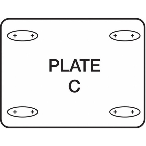 Manufacturer Varies Rigid Plate Caster,TPR,3 in.,210 lb. 2G059