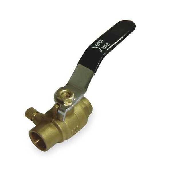 Manufacturer Varies 3/4" Sweat Brass Ball Valve with Drain Inline 107-554