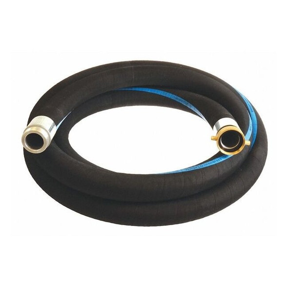 Continental 1-1/2" ID x 20 ft Rubber Water Suction Hose BK RSG150-20MF-G