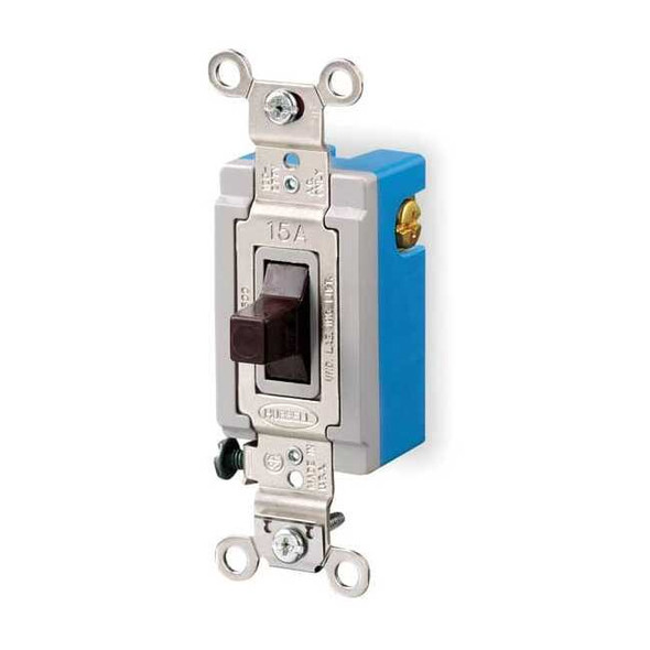 Hubbell Wiring Device-Kellems Wall Switch, 120/277V, 15A, 3-Position HBL1556