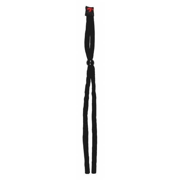 Eyewear Retainer, Black, 28 in Length, Acrylic, Slip-On Attachment