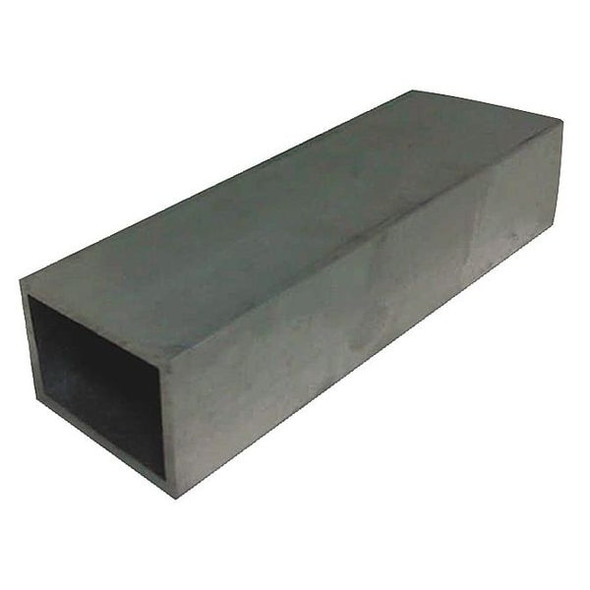 Aluminum Rectangular Tube, Aluminum, 6063 Alloy Type, 6 ft L.