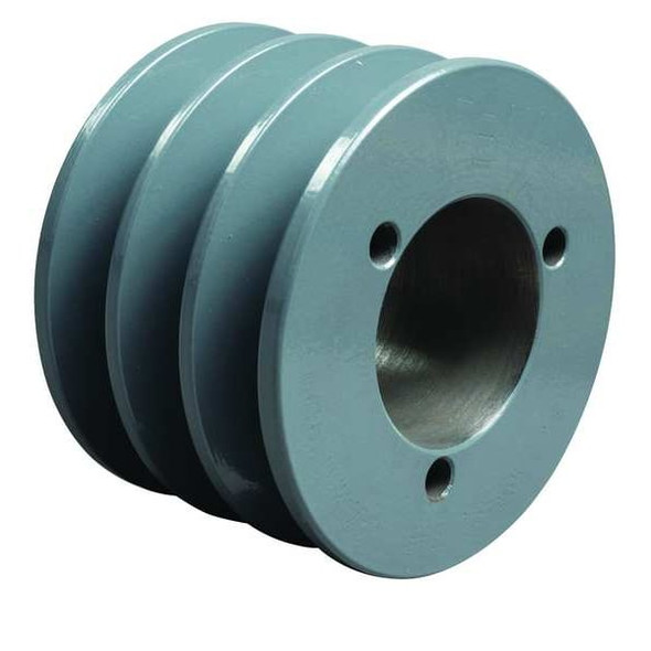 1/2 in to 1-5/8 in Quick Detachable Bushed Bore 3 Groove V-Belt Pulley 3 in OD