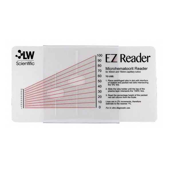 Lw Scientific Hematocrit Reader Card,7 1/2 in L ZCP-EZRD-HEM7