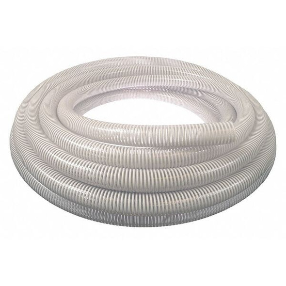 1-1/4" ID x 100 ft PVC Water Suction Hose 90 PSI Clear/WT